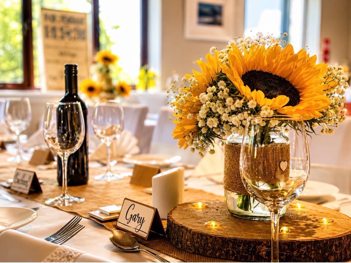 Wedding tables at The Griffin Newquay
