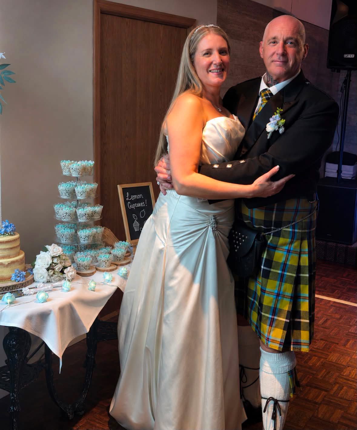 Happy wedding couple at The Griffin Newquay