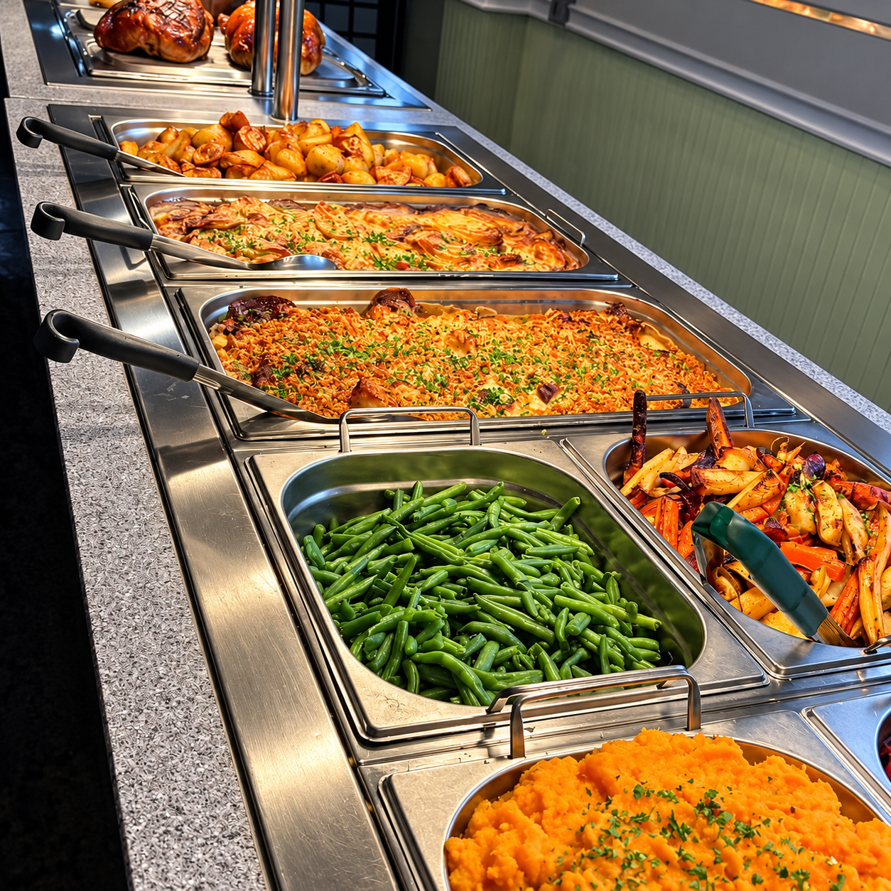 Fresh vegetables at The Griffin Sunday Carvery