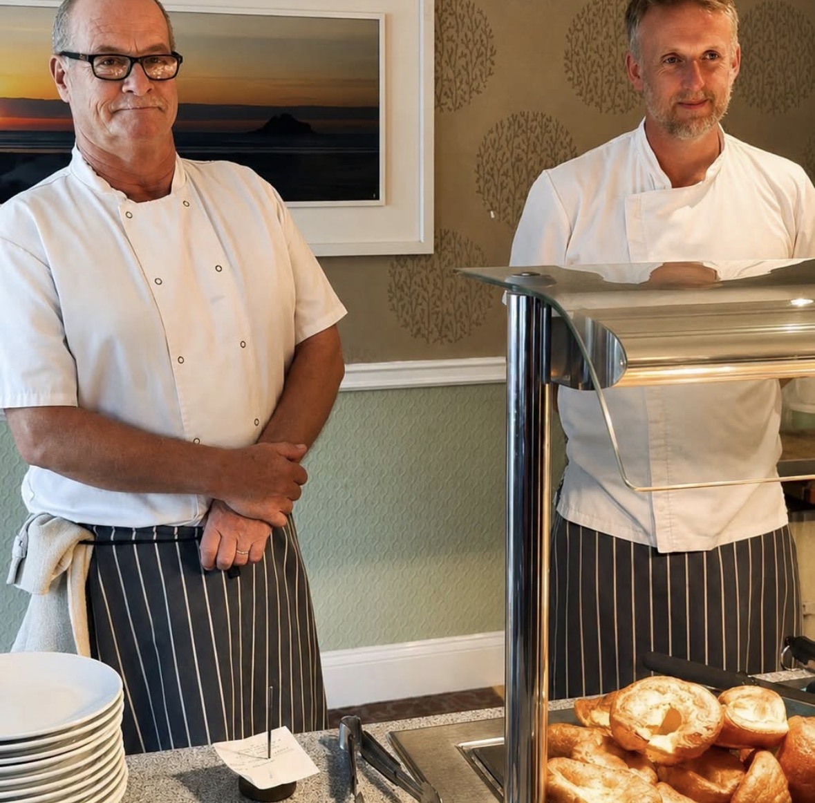 Stuart and Simon from The Griffin Newquay Sunday Carvery team