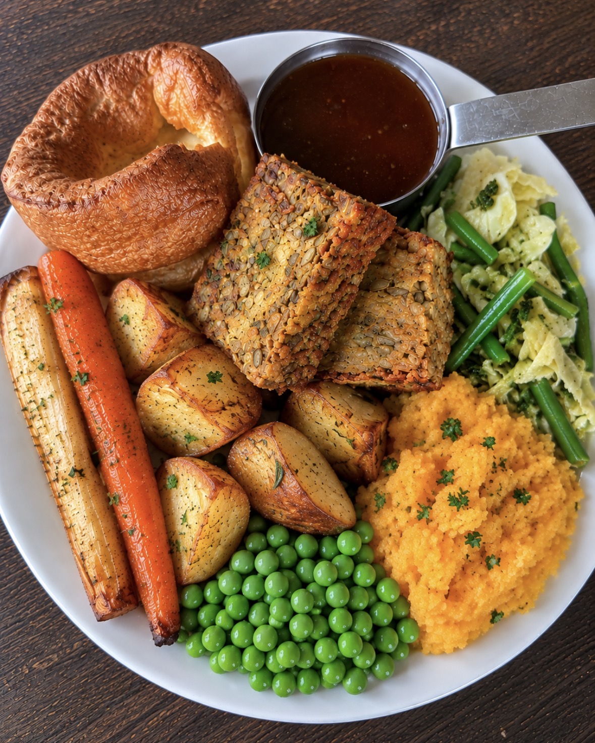 Vegan and gluten-free lentil bake at The Griffin Newquay