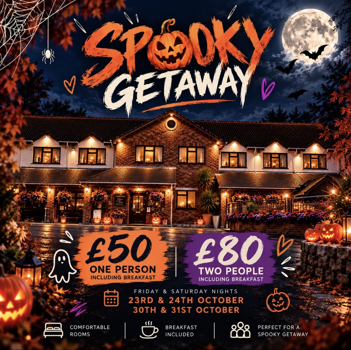 Halloween accommodation offer at The Griffin Newquay